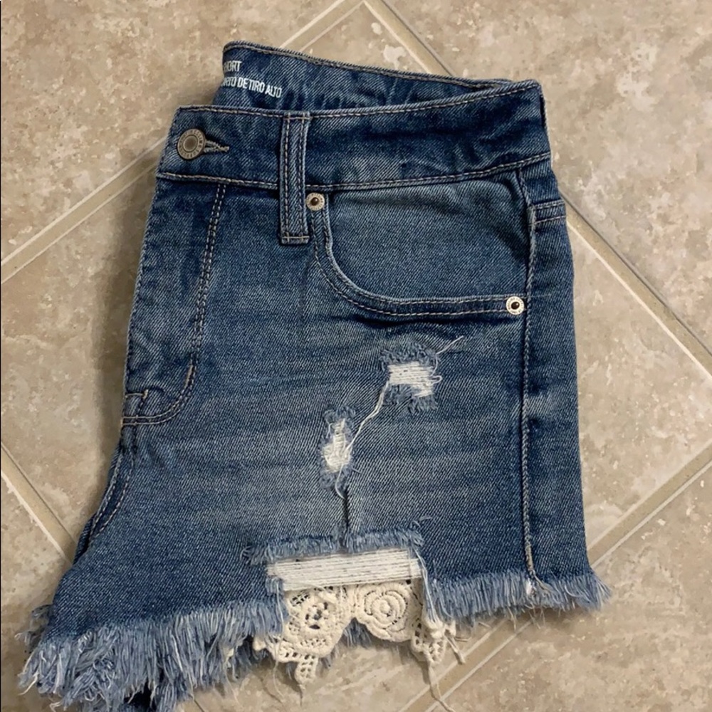 Mossimo high-rise shorts with lace detail